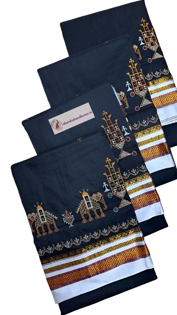 Traditional Embroidered by narayanpet soft cotton Set of intricately designed by narayanpet soft cotton