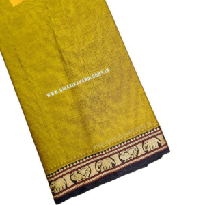 ehandi Green Narayanpet Saree: A traditional handloom pure soft cotton saree , perfect for festive occasions and everyday ethnic wear.